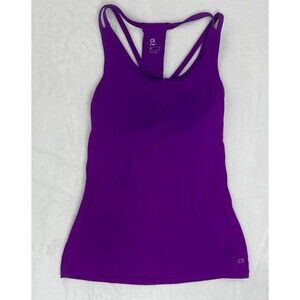 Womens GAP FIT LOW IMPACT athletic tank top shirt w/ built in padded bra Small